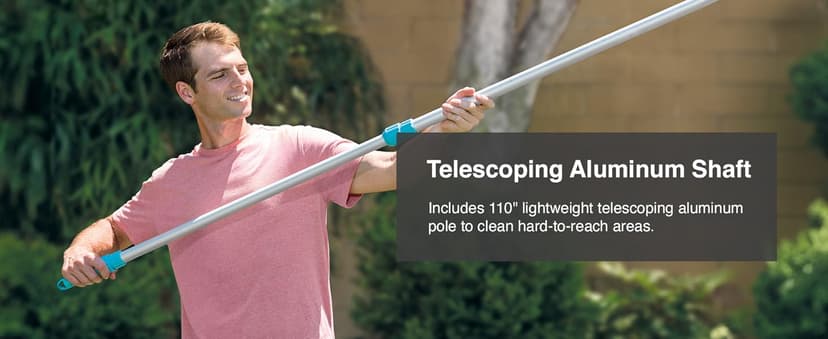 Intex 28003E Deluxe Above Ground Pool Maintenance Kit for Minimum 800 GPH Flow Rates with Vacuum, 110" Pole, Wall Brush and 24' Hose (Color May Vary)