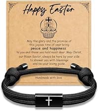 Birthday Philippians Confirmation Baptism Gifts for 9 10 11 13 16 18 21 Years Old Boy, Soccer Baseball Basketball Accessories PEALICIOUS Cross Bracelet for Boys, Joshua Birthday Son Gifts for Teens B0GJ54CQ6W
