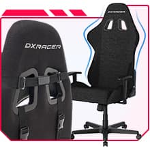 DXRacer Formula Gaming Chair - Ergonomic Chair for Computer and Video Game, Memory Foam Headrest, Lumbar Support, Water-Resistant Fabric, Black