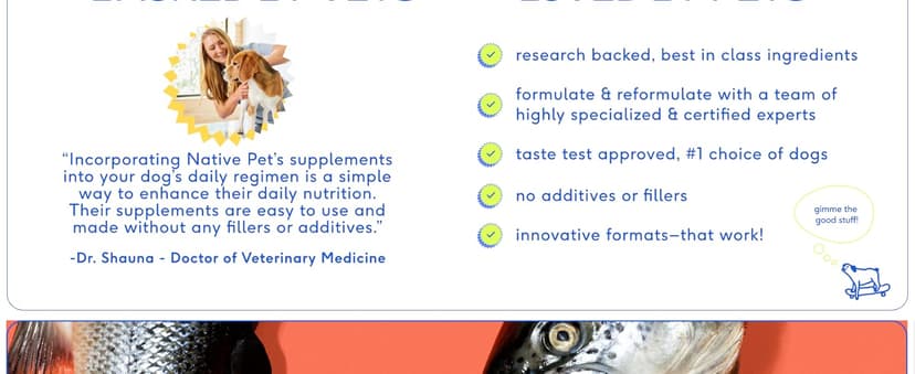 Native Pet Omega 3 Fish Oil for Dogs & Cats - Promotes Healthy Skin, Shiny Coat, & Strong Joints - Made with Wild Alaskan Salmon Oil for Dogs – Tasty, Fast-Absorbing Omega 3 6 9 Liquid Supplement- 8oz