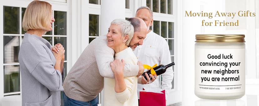 Niyewsor House Warming Gifts, New House/Home Candle, Funny Housewarming Gift for Friends, New Homeowner Gifts, First Apartment Essentials, Moving Away Gift, Handmade, 7oz