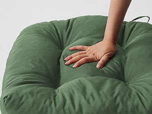 IPYNBAP Outdoor Chair Cushions Set of 2, Patio Chair Cushions with Ties, 19x19+5” Tufted Outdoor Seat Cushions, Waterproof Patio Furniture Cushions, Outdoor Dining Chair Pads, Forest Green