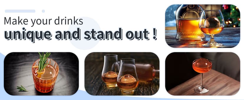 Clear Ice Ball Maker for Whiskey: FDDBI Circle Ice Cube Tray Make 2Inch Ice Sphere - Clear Ice Cube Maker for Old Fashioned Bourbon Whisky