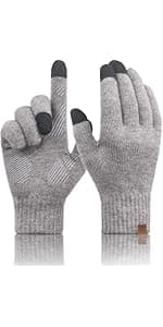 TRENDOUX Winter Gloves for Men Women - Upgraded Touch Screen Cold Weather Thermal Warm Knit Glove for Running Driving Hiking