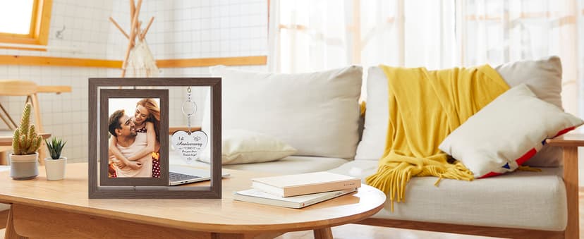HELORAY 1 YearAnniversary Picture Frame Gifts for Couple 1 Year Anniversary Paper Gifts for Girlfriend One Year Anniversary Picture Frame for Wife Happy 1 Year Anniversary Decorations Gift for Couple B0DPFCQK5P