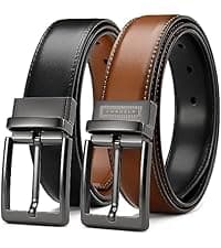 CHAOREN Reversible Belt Men 1 Piece - 1.25" Leather Dress Belt - Trim to Fit for Elegant Style