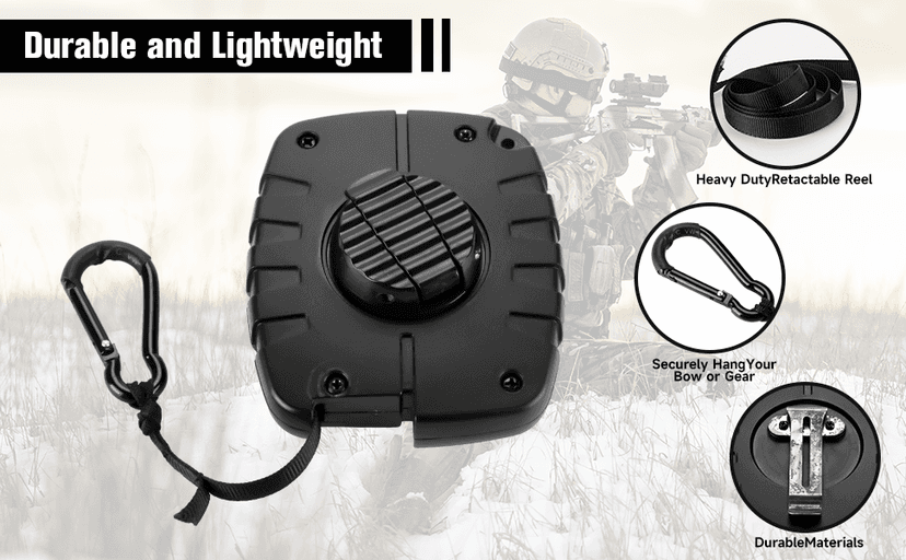 Upgraded Ultra Silent Retractable Bow and Gear Hoist - 30FT Quietest Safety System for Tree Stand Hunting, Essential Hunting Gear