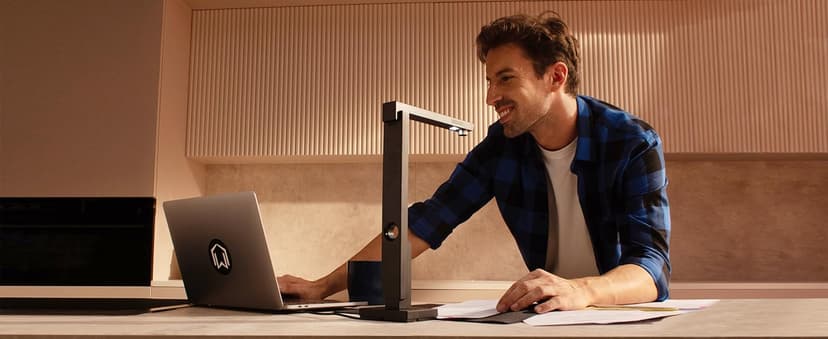 CZUR Lens800 Pro 8MP Portable Document Scanner & Document Camera, Travel-Friendly Mobile PDF Scanner, Capture Size A4, Fast Scan 1s/Page, Easy-to-Use OCR, for Mac & Windows