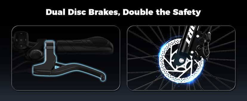 Electric Bike for Adults, 1500W Peak Mountain Ebike with 25 MPH, 65 Miles Range, 7 Speeds, 48V 10Ah Removable Battery 26" Ebike for Commute