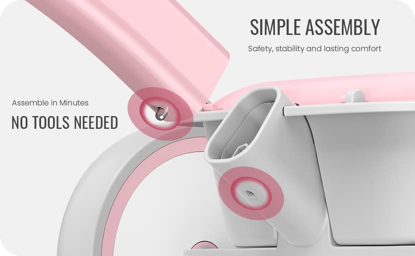 SEREED Colorful Lighting Toddler Tricycle for 2-5 Years Old Girls, Adjustable Seat&Handlebar Trike, Removable Basket, Birthday Gift Idea for Kids Ages 2+ (Pink)