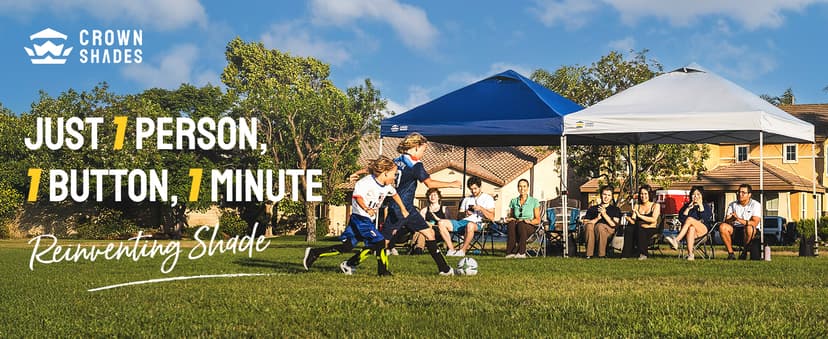 CROWN SHADES 10x10 Pop Up Canopy - Beach Tent with One Push Setup - Easy Outdoor Sun Shade for Events, Parties, Camping - Gazebo with STO-N-Go Cover Bag, Silver Coated Top, Green