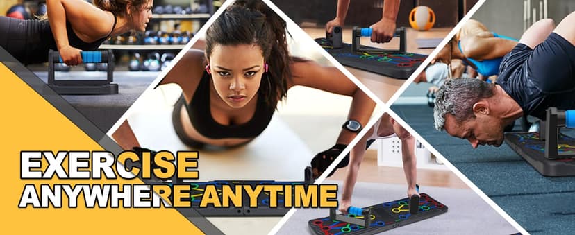 Solid Push Up Board 15 in 1 Home Workout Equipment Multi-Functional Pushup Stands System Fitness Floor Chest Muscle Exercise Professional Equipment Burn Fat Strength Training Arm Men & Women Weights