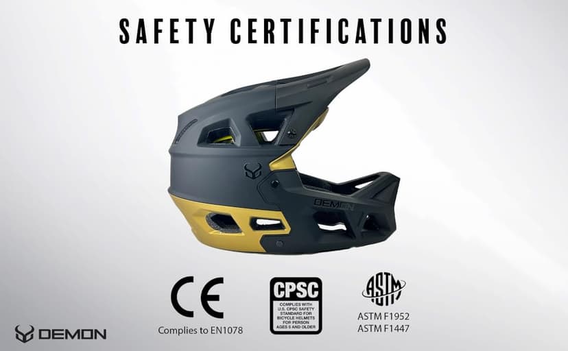 Demon United Podium X MIPS Full Face Mountain Bike Helmet- Removable Fit Pad Options- Advanced Venting System-Lightweight - Fullface DH BMX MTB Helmet