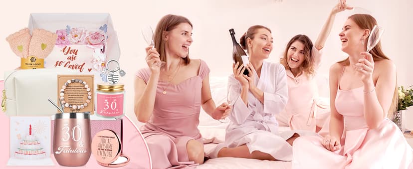 30th Birthday Gifts For Women, Happy 30 Year Old Birthday Basket Gifts Box for Her Women Friends Female Mom Wife Daughter Sister Girlfriend Coworker Bestie Birthday Unique