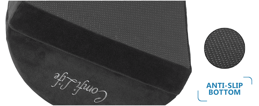 ComfiLife Foot Rest for Under Desk at Work – Adjustable Height Memory Foam Foot Stool for Under Desk, Office Chair & Gaming Chair – Ergonomic Footrest for Back & Hip Pain Relief (Black)