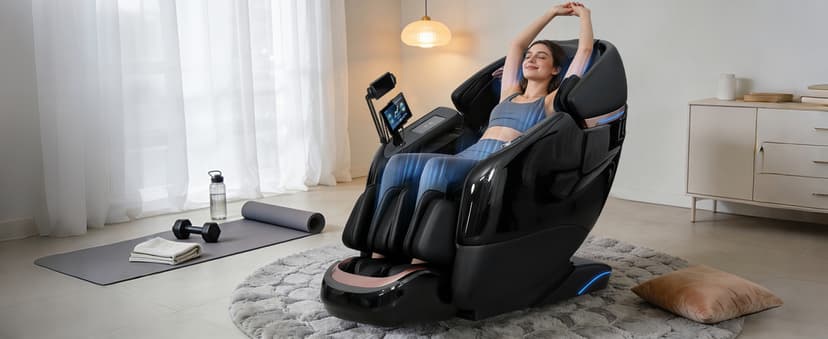 Massage Chair Full Body, 2026 Zero Gravity SL-Track Shiatsu Massage Chairs Recliner with AI Voice, LED Backlight Remote Control, Waist & Calf Heating, Phone Joystick and Holder, G6 Black