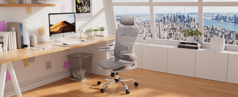 GTPLAYER Office Chair, Home Ergonomic Desk Chair with High Back Mesh, Mesh Office Computer Desk Chairs with Adjustable Lumbar Support, Rolling Work Swivel Task Chairs with 3D Armrests and Headrest