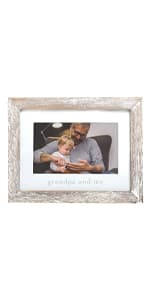 Pearhead Me and My Grandpa Picture Frame, Baby Keepsake Photo, Gender-Neutral Nursery Décor, First Father's Day, Grandparents Gift, White