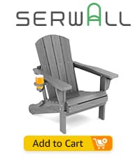 SERWALL Outdoor Rocking Chair Set of 2, HDPE Rocking Chairs for Adult, All Weather Porch Rockers for Lawn Garden, Grey