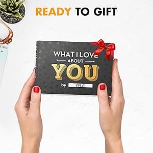 What I Love about You Book - Fill-in-the-Blank Book for Men, Boyfriend, Women, Girlfriend, Husband, Wife, Him, Her - Couples Gifts for Anniversary, Christmas & More - Stocking Stuffer for Men, Women