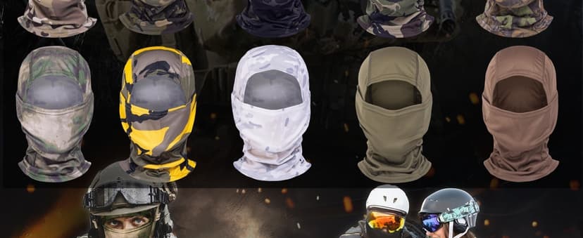 CAMOTER Camo Balaclava Ski Face Mask UV Protector for Man and Women Hunting Fishing Motorcycle Windproof&Military Tactical