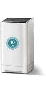 DOGHLY 120V Portable Electric Clothes Dryer, 800W Compact Laundry Dryer, Easy Control, 1.6 Cu.Ft Front Load Stainless Steel Electric Dryers Machine with Simple Control Knob for Apartment, RV, Dorm