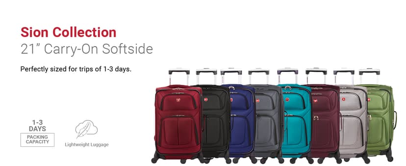 SwissGear Sion Softside Expandable Luggage – Large Checked Suitcase with 360 Degree Wheels & Retractable Handle – 29 Inch, Perfect for 7-9 Night Trips – Dark Gray