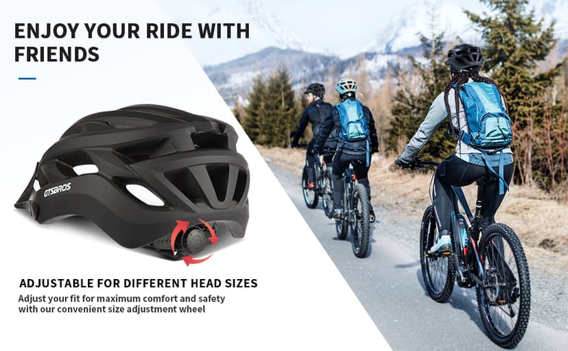 Bike Helmet with Visor for Men Women – Lightweight Road & Mountain Bicycle Helmet – Adjustable Adult Cycling Helmet for Commuting, MTB & E-Bike, CPSC Certified
