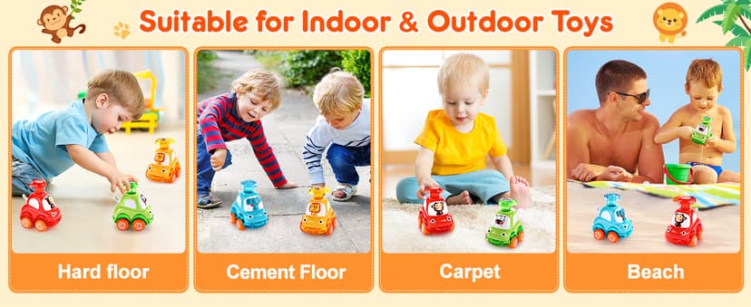 Cars Toys for 1 Year Old Boy Birthday Gift: Press and Go Toys Cars for Toddlers 1-3 Baby Toys 12-18 Months Toddler Toys Age 1-2 One Year Old Boy Toys First Birthday Gifts for 1-3 Year Old Boys Girls