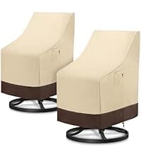 Arcedo Patio Chaise Lounge Cover Water Resistant, 2 Pack of Pool Lounge Chair Covers for Outside Stackable Cushions and Outdoor Furniture, 80" x 30" x 26" H, Black