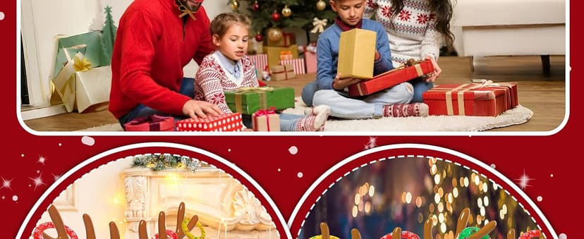 Christmas Games Decorations, Inflatable Reindeer Antler Ring Toss Game, Stocking Stuffers for Men Women Kids Teens Adults, Christmas Party Games Fun Xmas Gifts Carnival Holiday Family