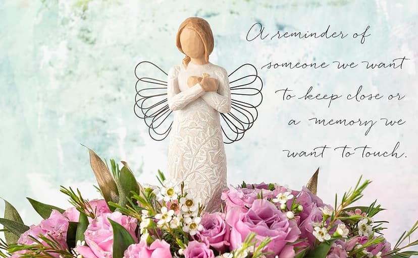 Willow Tree Remembrance Angel (Lighter Skin), Memories…Hold Each one Safely in Your Heart, A Gift to Express Sympathy, Comfort, Remembrance and Healing, Sculpted Hand-Painted Figurine