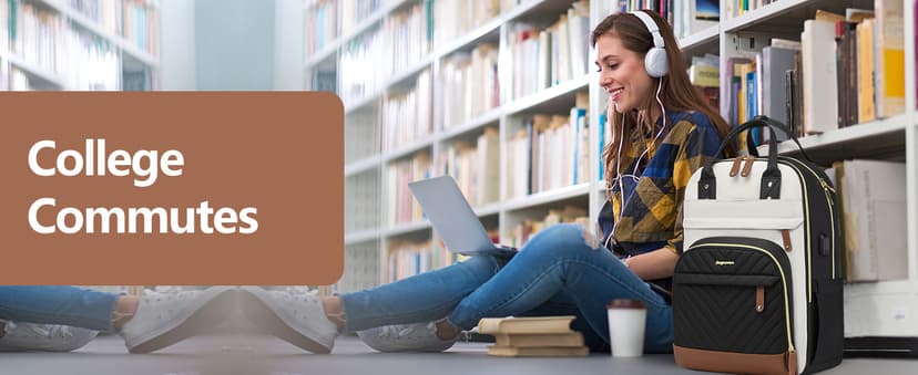 Laptop Backpack for Women Bag - 15.6 inch Work Travel Backpack with USB Charger College Bookbag Waterproof Business Computer Backpack Anti-theft Casual Backpacks for Nurse Teacher Beige Black Brown