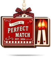 Bride to Be and Fiance Gifts, Newly Proposal Decor, She Said Yes Bridal Shower Couples Presents, 2-layer Wooden Ornaments Engaged Ornament 2026, First Christmas Engagement Ring Keepsake Gift B0H86HP1VB