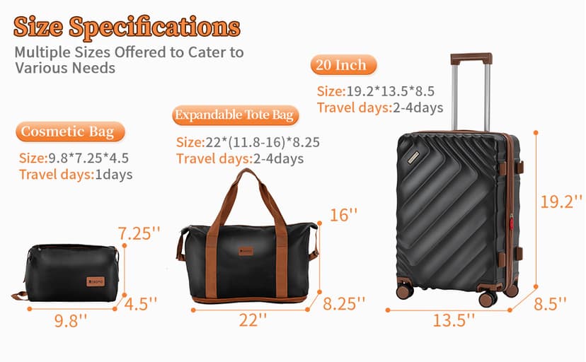 Rosamo 5 piece Luggage Set Expandable Suitcase 22x14x9 Airline Approved Carry on, ABS Hard Case Suitcases with Spinner Wheels, TSA Lock (Pink)