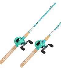 Sougayilang Fishing Rod and Reel Combo, 2-Piece 5-Foot 6-Inch Graphite & Fiberglass Rod, Durable and Strong, Quickset Anti-Reverse Fishing Reel (1Pack/2Pack)