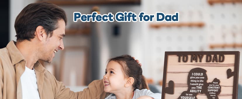 Gifts for Dad from Daughter, Best Dad Ever Gifts, Father s Day Gifts for Dad from Daughter, Daddy Gift Ideas, Dad Christmas Gifts Birthday Gifts, Dad and Daughter Gifts Wooden Silhouette Sign Plaque