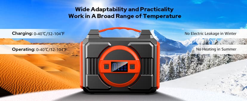 Solar Powered Generator 300W Rated, Portable Solar Generator Power Station with Solar Panels 40W Included, 220Wh Sola Power Bank with AC Outlet 110V Pure Sine Wave for Home Use Camping Outdoor