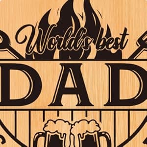 Dad Birthday Gift - Engraved Bamboo Cutting Board Set, Unique Gifts for Dad from Daughter/Son, Fathers Day Christmas Birthday Gifts for Dad Daddy Father