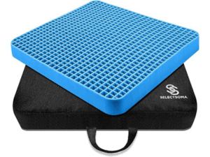 SelectSoma Double-Thick Gel Seat Cushion for Long Sitting Pressure Relief for Back, Sciatica, Coccyx, Tailbone Pain - Cushion for Office Chair, Wheelchair, Car & Truck, Patio Chairs - Egg Seat Pad