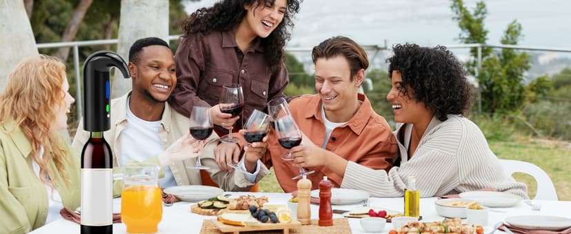 Electric Wine Aerator,Wine dispenser,Aeration and Decanter Wine Pourer,Red White Wine Accessories,Wine Gifts -Black