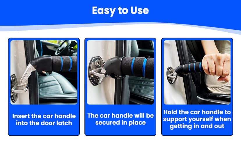 Car Door Handle for Elderly Car Assist Support Handle Multifunction Car Door Latch Bar for Seniors and Handicapped