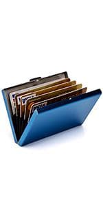 EASTNIGHTS Credit Card Holder Slim Wallet Leather Minimalist Wallet with ID Window