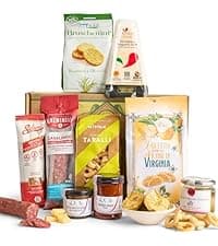 Mercato di Bellina Meat and Cheese Gift Box - Italian Charcuterie Gift Basket With Salami, Cheese, Olives, Crackers, Made in Italy for Holiday, Father's Day, Birthdays, Housewarming, Thank You