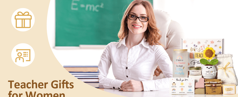 Teacher Gifts for Women, Teacher Appreciation Gift, Teacher Christmas Gifts, Thank You Gift for Teachers Bulk basket Back to School End of Year for Christmas Thanksgiving with 16oz Glass Cup