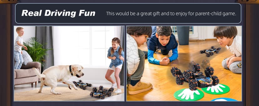 Cool 8 Wheels Hand Controlled rc Stunt Car Toys, Gesture Sensing Remote Control Cars for Boys Age 6 7 8-12 13 14 Year Old, Birthday Gifts Ideas for Kids