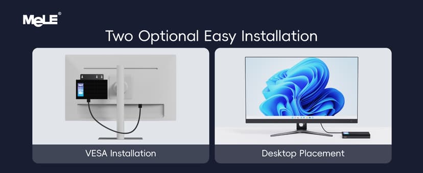 MeLE Fanless Mini PC Quieter 4C, N100 16GB RAM 512GB Storage Win 11 Mini Computers, Micro PC with Full-Functional USB-C, 2.4G/5G WiFi, 4K Triple Screen on Home, Office, Education, Astrophotography