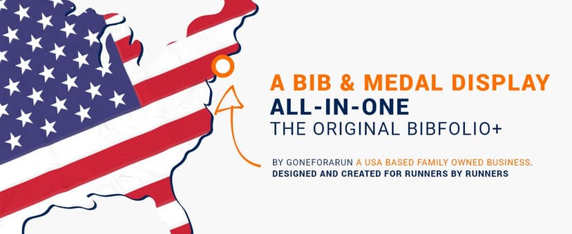 Gone For a Run BibFOLIO Plus Race Bib Holder and Running Medal Hanger Display | Race Medal Holder Display and Running Bib Holder for Runners | Race Bib and Race Medal Display for Runners