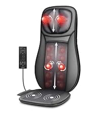 Snailax Neck Back Massager with Heat, Full Body Massage Chair Pad, Adjustable Compression, Rolling, Shiatsu Massage Seat Cushion, Chair Massagers,Gifts for Women, Man (Upgrade)