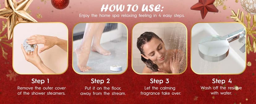 Shower Steamers Aromatherapy Birthday Gifts for Women - SWCANDY 8 Pcs Stocking Stuffers White Elephant Gifts for Adults Mom Men Teen Self Care with Natural Essential Oils Relaxation Home SPA Christmas